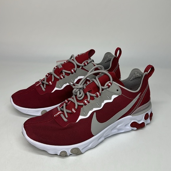 New Men's Nike React Element 55 Alabama Crimson Tide Shoes CK4795-600 NIB - Picture 6 of 7